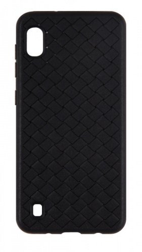 Силиконовый чехол для Samsung Galaxy A10/A105 плетеный чёрный