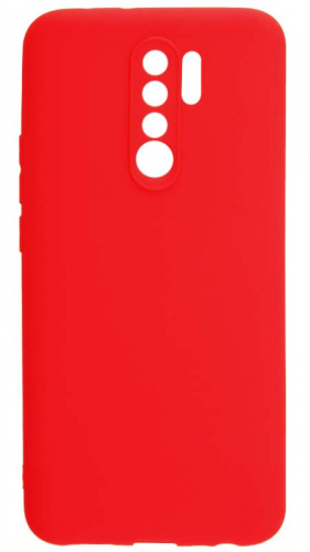 Силиконовый чехол для Xiaomi Redmi 9 матовый красный