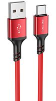Кабель USB - Type-C Borofone BX83 Famous 1.0м 3,0А красный