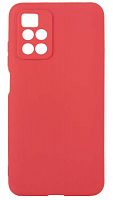 Силиконовый чехол для Xiaomi Redmi 10 матовый красный