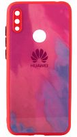 Силиконовый чехол для Huawei Honor 8A/Y6 (2019) стеклянный краски красный
