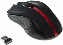 Мышь Oklick 615MW черный/красный оптическая (1200dpi) беспроводная USB для ноутбука (3but)