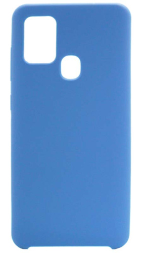 Силиконовый чехол Soft Touch для Samsung Galaxy A21s/A217 голубой