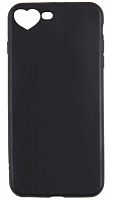 Силиконовый чехол для Apple iPhone 7 Plus/8 Plus с вырезом-сердечком черный