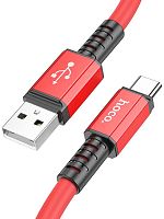 Кабель USB - Type-C HOCO X85 Strength 1.0м круглый 3.0A силикон красный