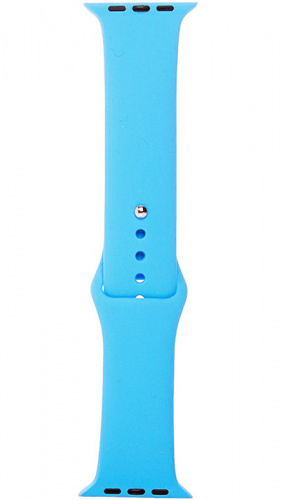 Ремешок на руку для Apple Watch 38-40mm силиконовый Sport Band голубой