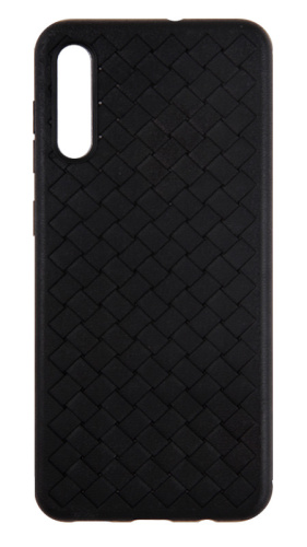 Силиконовый чехол для Samsung Galaxy A50/A505 плетеный чёрный