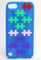 Силиконовый чехол для iPod Touch  5 мозаика синий