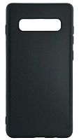 Силиконовый чехол для Samsung Galaxy S10 Plus матовый черный