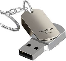 32GB флэш драйв Maxvi metallic серебро (FD32GBUSB20C10MR)