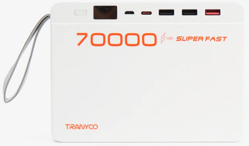 Внешний аккумулятор Tranyoo T-F17 70000mAh 4usb 2 type-c белый