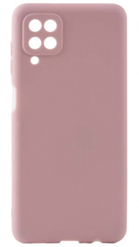 Силиконовый чехол для Samsung Galaxy A12/A125 матовый бледно-розовый