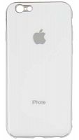 Силиконовый чехол для Apple iPhone 6/6S яблоко глянцевый белый