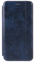Чехол-книга OPEN COLOR для Samsung Galaxy A22/A225 с прострочкой темно-синий
