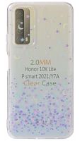Силиконовый чехол для Huawei Honor 10X Lite звездочки голубой градиент