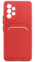 Силиконовый чехол для Samsung Galaxy A53/A536 с кардхолдером красный