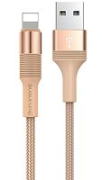 Кабель USB - lightning Borofone BX21 1.0м 2.4A золотой