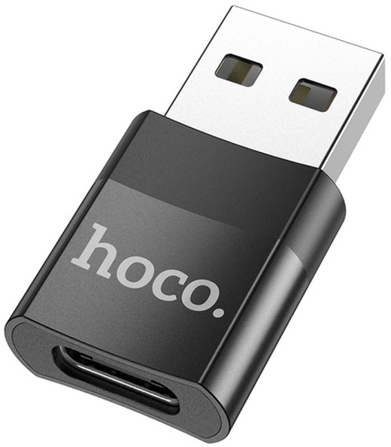 Переходник 8 pin(m) - USB(f) HOCO UA17 чёрный