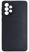Силиконовый чехол для Samsung Galaxy A73/A736 кожа с лого черный