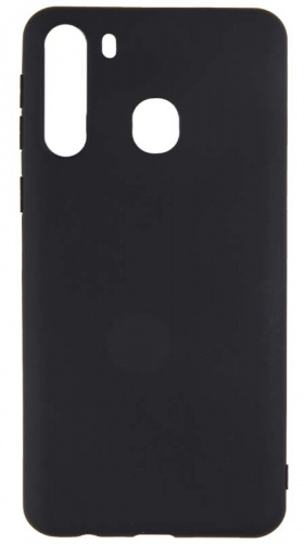 Силиконовый чехол для Samsung Galaxy A21/A215 матовый черный