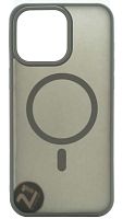 Силиконовый чехол для Apple iPhone 15 Pro Max Matte case с MagSafe титан